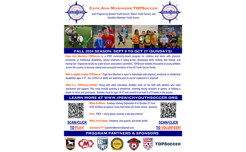 Cape Ann Mariners TOPSoccer